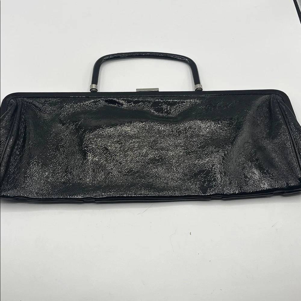 HOBO black patent leather handbag